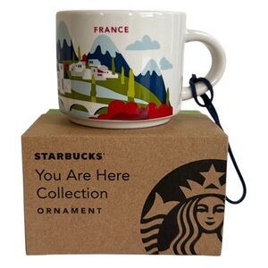 Starbucks France You Are Here Ornament YAH 2 oz Demi Espresso Mini New